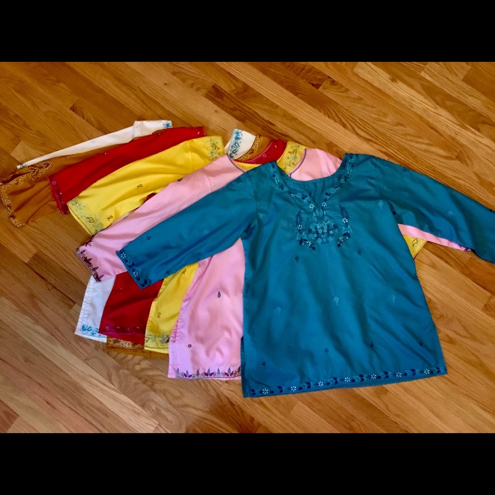 Set of 6 cotton tunics